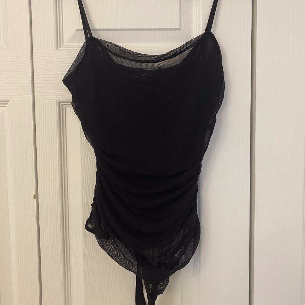 GUESS Sheer Black Bodysuit